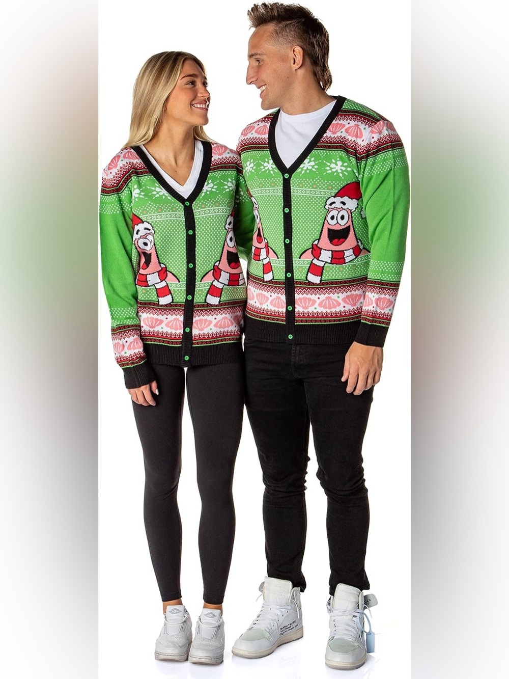 NWT SpongeBob SquarePants Patrick Ugly Christmas Cardigan – Size L